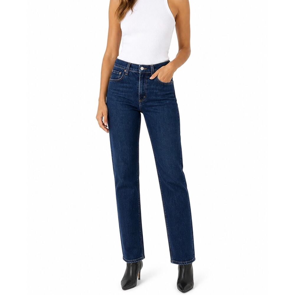 AGOLDE Dark Wash Slim Straight Jeans Mid Rise Classic Denim Size 26
